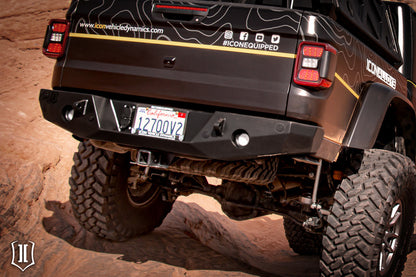 ICON Impact PRO Series Rear Bumper for 2020+ Jeep Gladiator JT, Part 25166