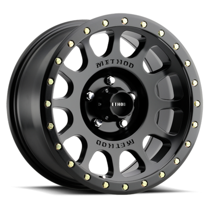 Method Wheels MR305 NV 17x8.5-Inch Matte Black Wheel, +25mm Offset, 5x5 Bolt Pattern