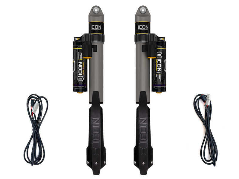 ICON 27727EP 2.5 Aluminum Series Rear Shocks with CDEV for 2020+ Jeep Gladiator JT with 1.5-Inch Lift