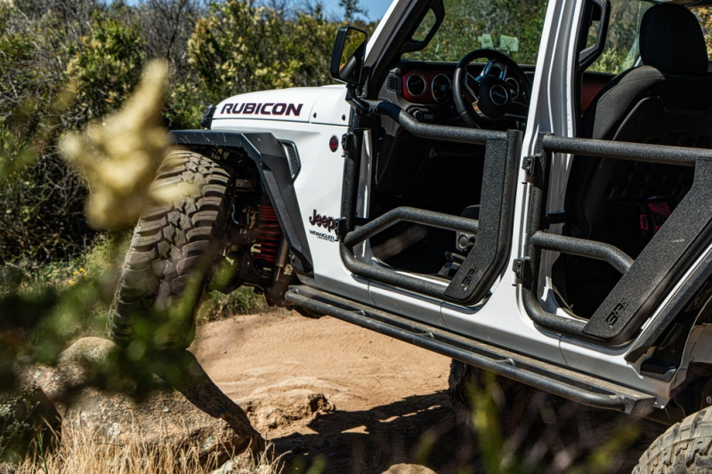 Body Armor 4x4 JL-6154 Front Tube Doors for 2018-2025 Jeep Wrangler JL and Gladiator JT, Pair