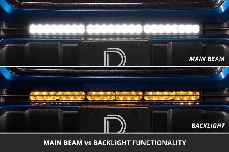 Diode Dynamics DD8706 Stealth SS30 Sport LED Light Bar Kit for 2016–2023 Toyota Tacoma, White Combo Beam with Amber Backlight