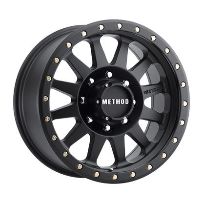 Method Wheels MR304 Double Standard 18-Inch Matte Black Wheel, 8x6.5 Bolt Pattern, -12mm Offset