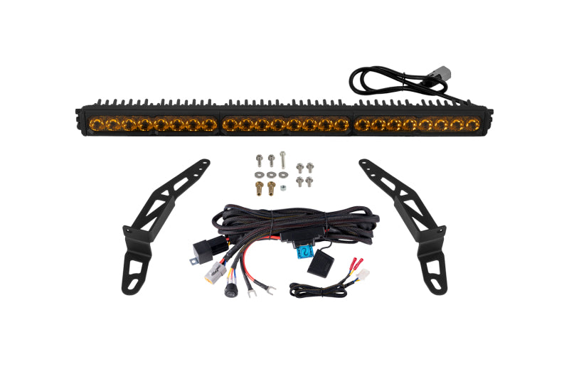 Diode Dynamics DD8719 Stage Series SS30 Bumper LED Light Bar Kit for 2018-2026 Jeep Wrangler JL, Sport Yellow Driving