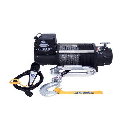 Superwinch Tiger Shark 11500 Winch with Synthetic Rope, 12V DC, Part Number 1511201
