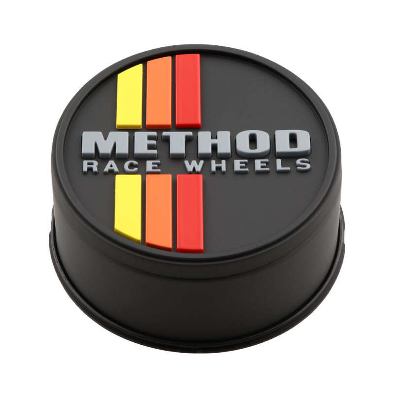 Method Wheels Classic YOR Stripes Push-Through Center Cap Black CP-YOR108P