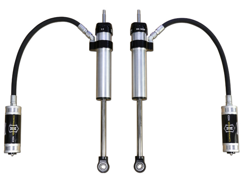 ICON 57810P 2.5 Aluminum Series VS Remote Reservoir Rear Shocks for Toyota 4Runner and FJ Cruiser