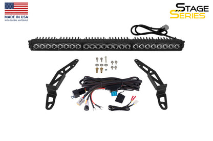 Diode Dynamics DD8717 Stage Series SS30 Bumper LED Light Bar Kit for 2018-2026 Jeep Wrangler JL, Sport White Driving Beam with Amber Backlight