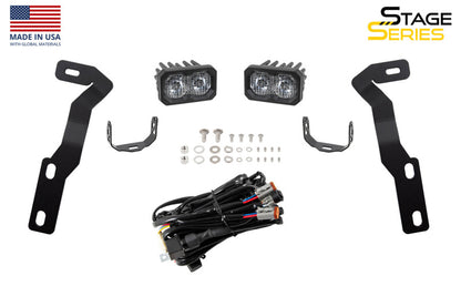 Diode Dynamics DD6376 Stage Series 2-Inch LED Ditch Light Kit for 2016-2023 Toyota Tacoma, Sport White Combo