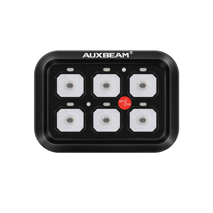 Single Series 6 Gang (BC60) LED Switch Panel, Off Road Light Controller (Blue)