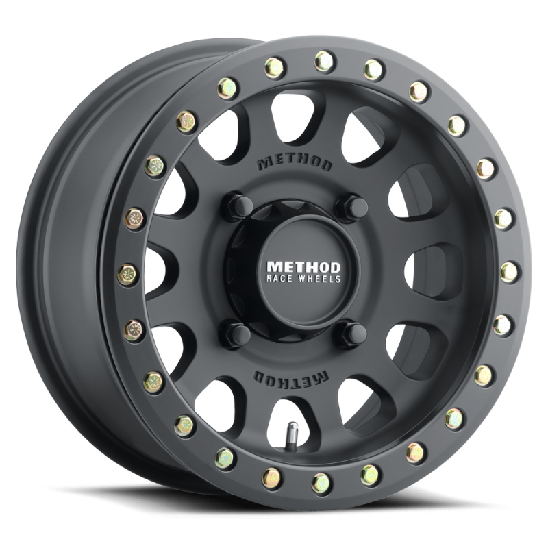 Method Wheels MR401 Beadlock Wheel, 15x7, +38mm Offset, 6x139.7 Bolt Pattern, Matte Black