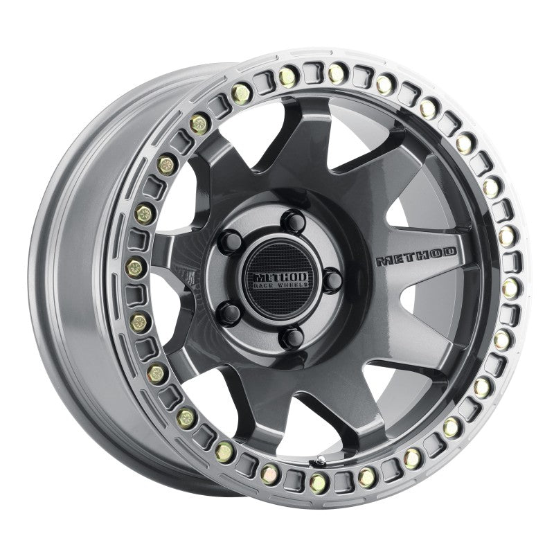 Method Wheels MR108 17x9 Beadlock Wheel, -44mm Offset, 5x5 Bolt Pattern, Titanium