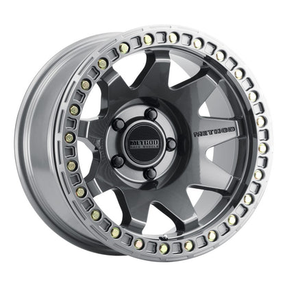Method Wheels MR108 17x9 Beadlock Wheel, -44mm Offset, 5x5 Bolt Pattern, Titanium