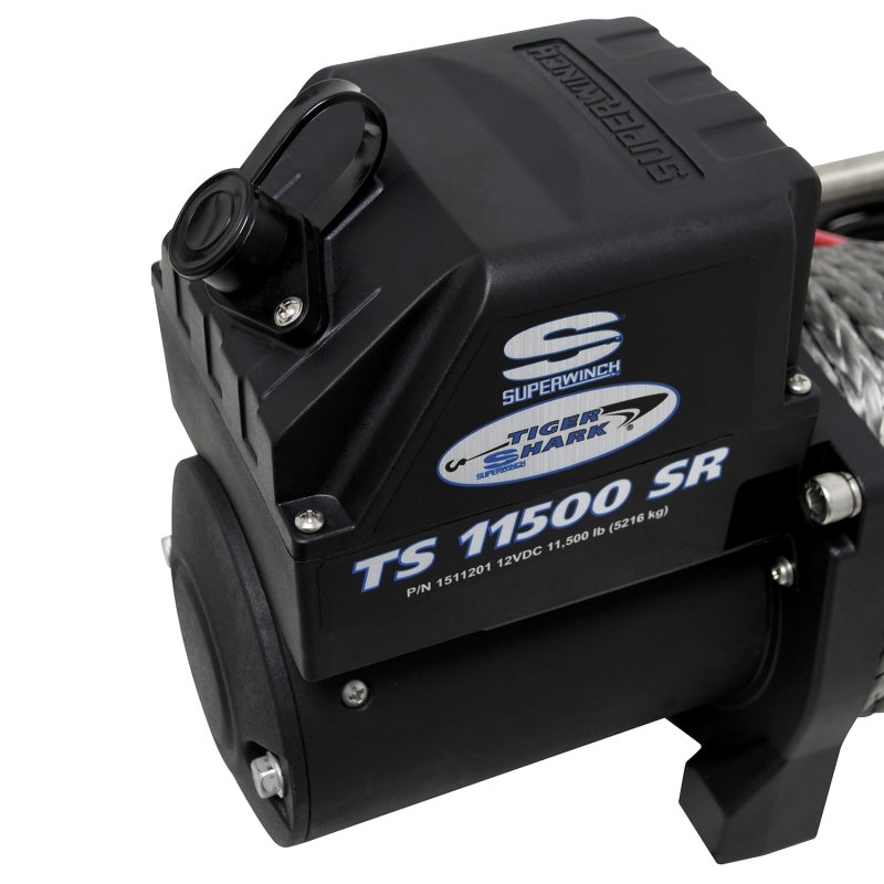 Superwinch Tiger Shark 11500 Winch with Synthetic Rope, 12V DC, Part Number 1511201