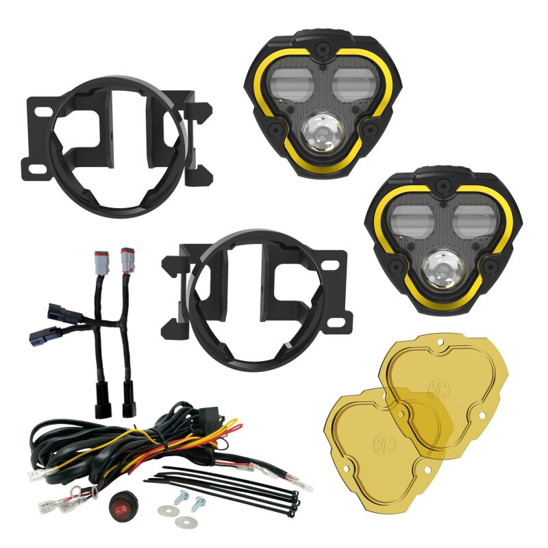 KC HiLiTES FLEX ERA 3 Dual Mode SAE Fog Light 2-Light Master Kit 97154 for Toyota Tacoma and 4Runner