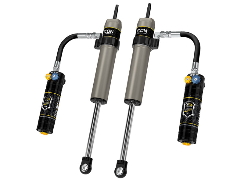 ICON 57805XP 2.5 Aluminum Series Rear Remote Reservoir Shocks with CDXS for 2010–2014 Toyota Tacoma
