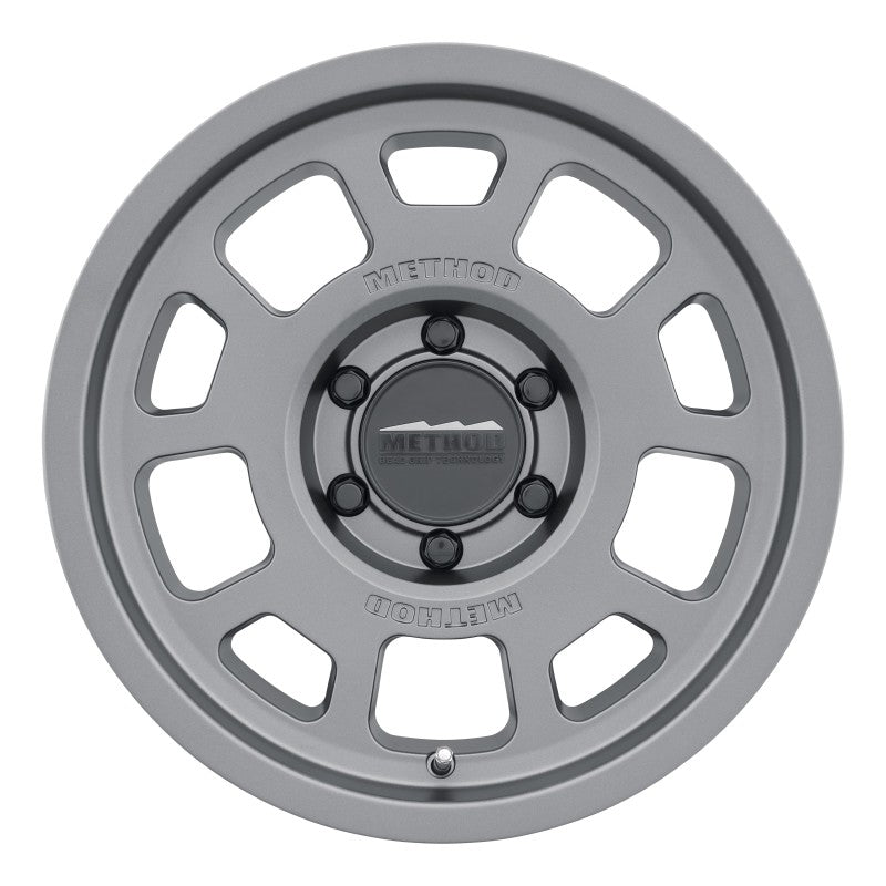 Method Wheels MR705 17x8.5-Inch 6x5.5-Inch Titanium Bead Grip Wheel, 0mm Offset