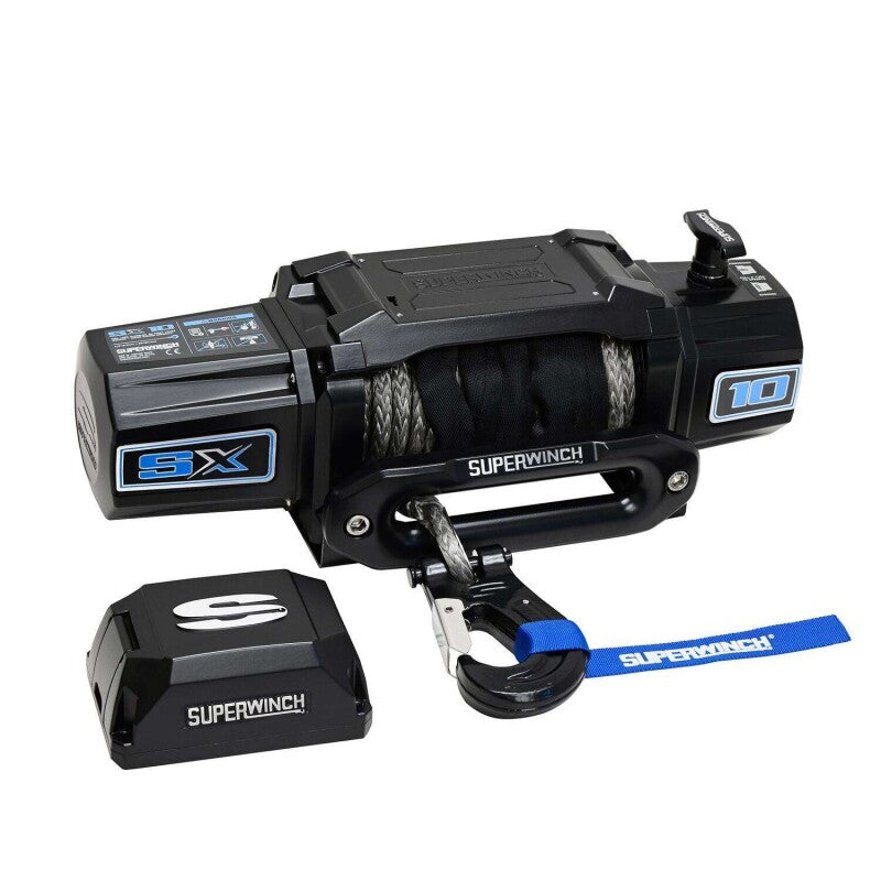 Superwinch SX10SR 10,000 lb 12V Winch with 3/8 in Synthetic Rope, Part 1710204