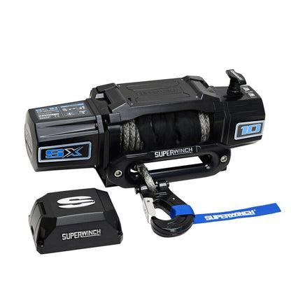 Superwinch SX10SR 10,000 lb 12V Winch with 3/8 in Synthetic Rope, Part 1710204