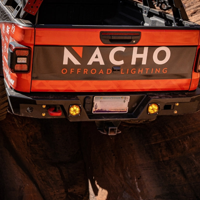 Nacho Offroad Technology V3FM2 Universal Flush Mount Reverse Kit with Amber Quatro Flood Lights