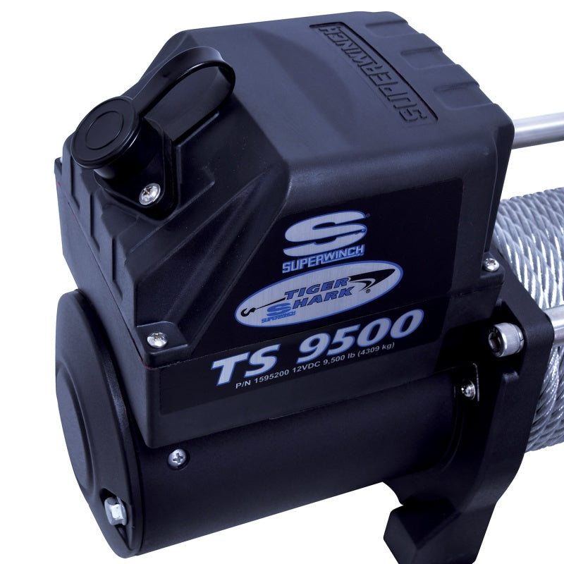 Superwinch Tiger Shark 9500 Winch, 12 Volt, 9,500 lb. Capacity, Steel Rope, Part Number 1595200