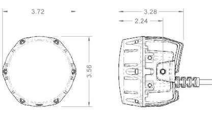 Nacho Offroad Technology Quatro PM481 4-Inch SAE White LED Fog Lights