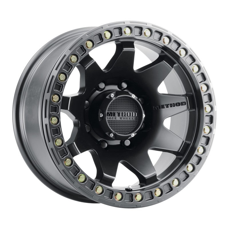 Method Wheels MR108 17-Inch Beadlock Wheel, 9-Inch Width, -44mm Offset, 8x6.5 Bolt Pattern, Matte Black