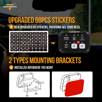 6/8 Gang LED Switch Panel, Off Road Light Controller