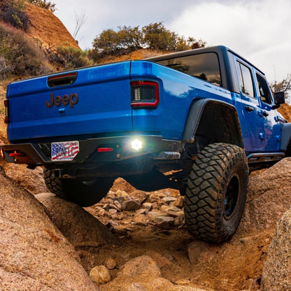 Nacho Offroad Technology V3FM2 Universal Flush Mount Reverse Kit with Amber Quatro Flood Lights