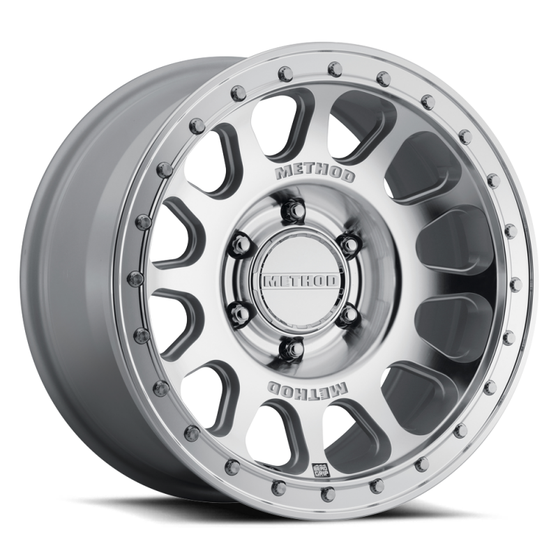 Method Wheels MR709 HD Bead Grip 18x9-Inch Silver Machined Wheel, +12 Offset, 6x5.5 Bolt Pattern