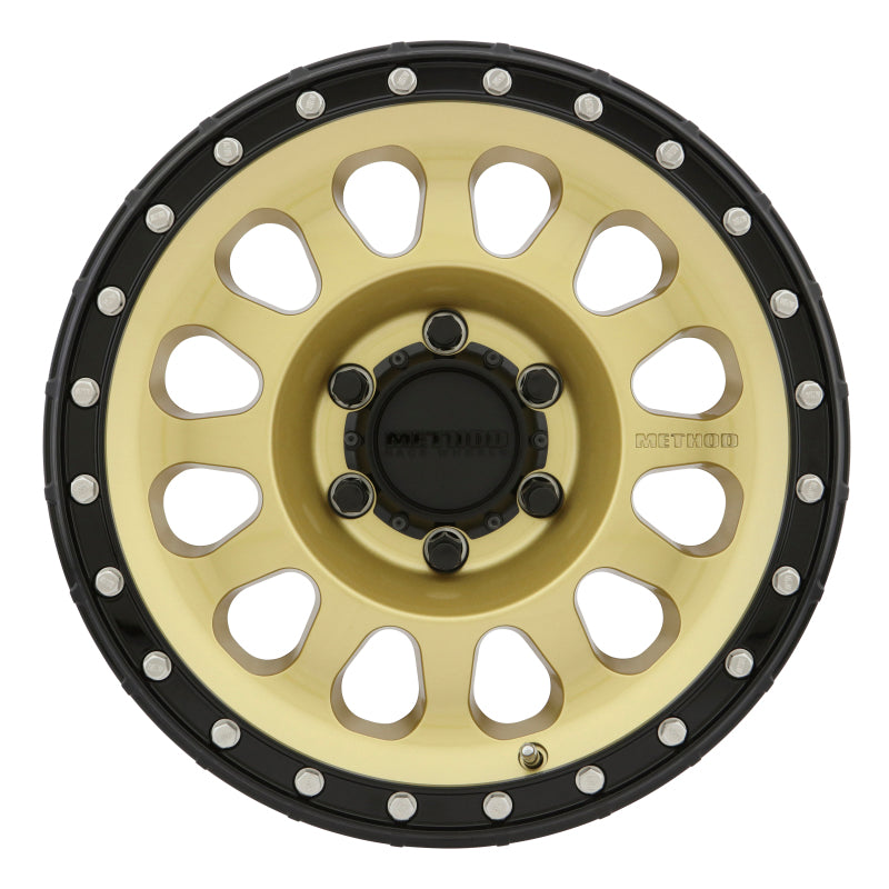 Method Wheels MR315 17x8.5-Inch 0mm Offset 6x135 Gold/Black Street-Loc Wheel