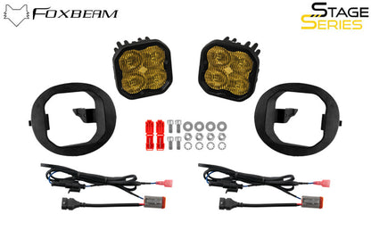 Diode Dynamics SS3 Type TR SAE Fog Light Kit with Foxbeam Brackets, DD8448