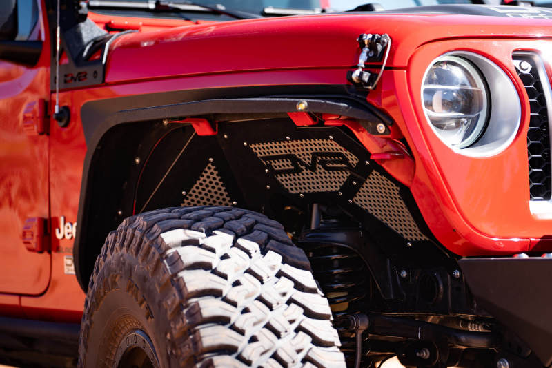 DV8 Offroad INFEND-03FB Front Inner Fenders for 2018+ Jeep Wrangler JL/JLU and Gladiator JT, Black