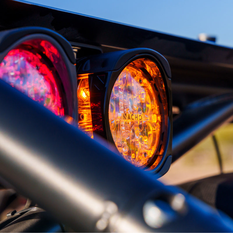Nacho Offroad Technology Quatro Amber Chase Lights PM455AM, Pair