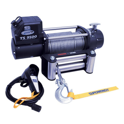 Superwinch Tiger Shark 9500 Winch, 12 Volt, 9,500 lb. Capacity, Steel Rope, Part Number 1595200