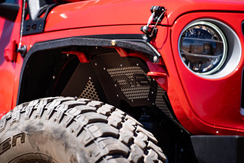 DV8 Offroad INFEND-03FB Front Inner Fenders for 2018+ Jeep Wrangler JL/JLU and Gladiator JT, Black
