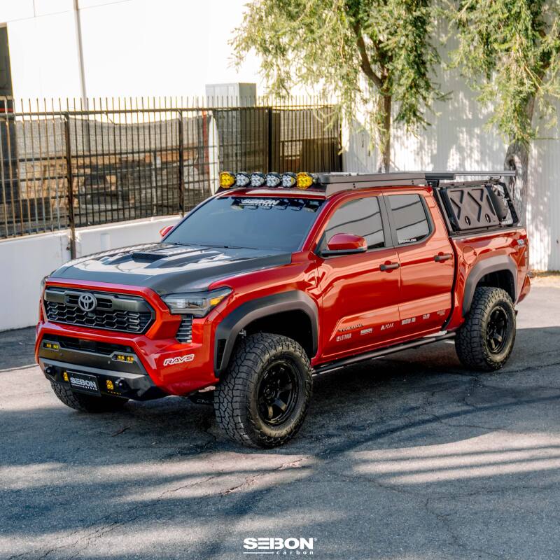 Seibon HD24TYTA-TS TS-Style Carbon Fiber Hood for 2024 Toyota Tacoma