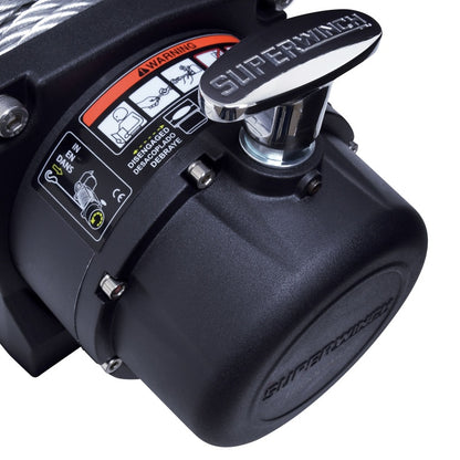 Superwinch Tiger Shark 9500 Winch, 12 Volt, 9,500 lb. Capacity, Steel Rope, Part Number 1595200