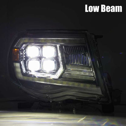 AlphaRex 05-11 Toyota Tacoma NOVA LED Projector Headlights Plank Style Black w/Activ Light/DRL
