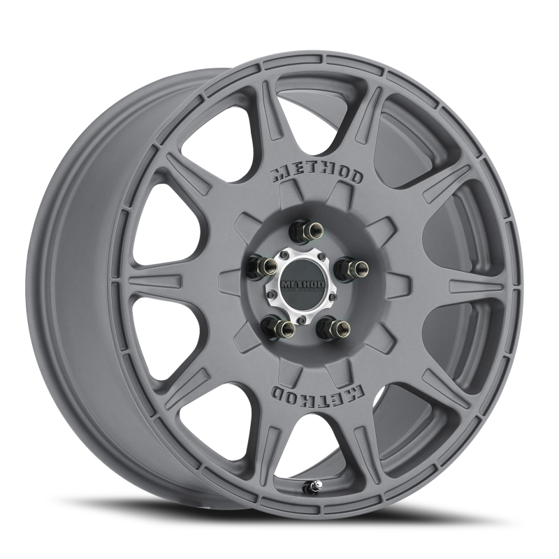 Method Wheels MR502 Rally 17-Inch Cast Titanium Wheel, 8-Inch Width, +38mm Offset, 5x4.5 Bolt Pattern