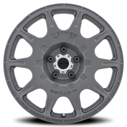 Method Wheels MR502 Rally 17-Inch Cast Titanium Wheel, 8-Inch Width, +38mm Offset, 5x4.5 Bolt Pattern