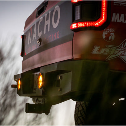 Nacho Offroad Technology V3FM2 Universal Flush Mount Reverse Kit with Amber Quatro Flood Lights