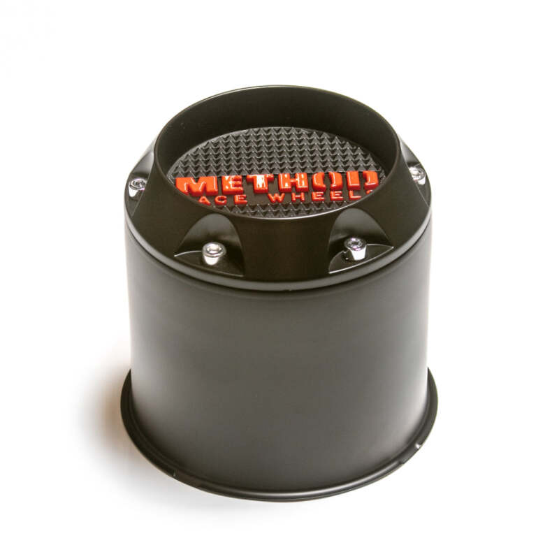 Method Wheels Cap T080 Push-Through Center Cap with Red Logo, Part Number CP-T078B140-1-R