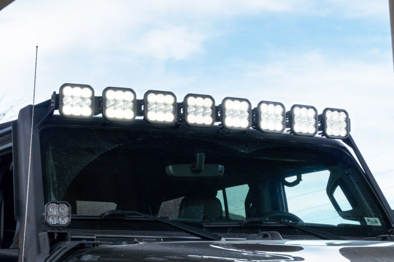 Diode Dynamics DD7262 SS5 Pro CrossLink Windshield Lightbar Kit for 2018-2021 Jeep JL Wrangler, White Combo
