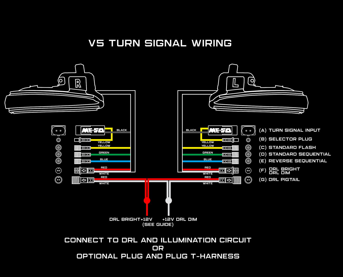 V5 Switchback Mirror Turn Signals